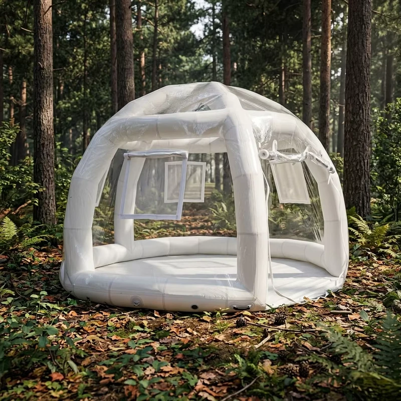 Family Camping Three season Dome Bubble Clear Inflatable Tent for 3 5 Person One Bedroom Stargazing