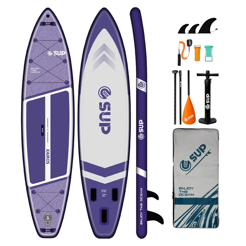 Planche de SUP Gonflable Amicale pour la Famille pour 2 Personnes avec Noyau en Drop Stitch Sac à Dos Accessoire de Stand Up Paddle pour Utilisation à la Plage