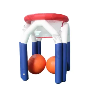 ห่วงบาสเกตบอลยักษ์แบบพองลมสำหรับเกมขว้าง PVC ใช้กลางแจ้ง รองรับ 2-3 คน