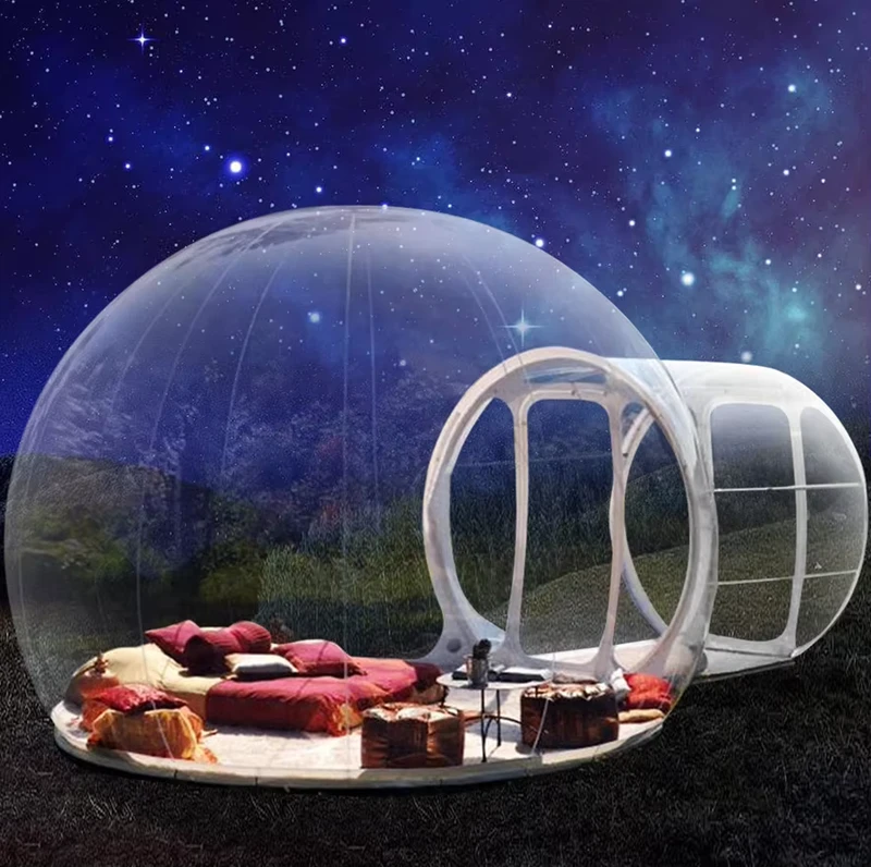 Familie Buitenballonhuis Inflatable Bubble Tenten Kamperen Inflatable Heldere Bubble Tent Te Koop