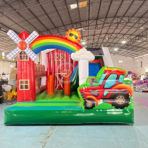Farm Bounce House Kids Jumping Castle Inflatable Bounce Slide Combo