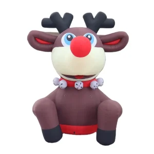 Fast Air Ship to Door 20ft 6m High Inflatable Christmas Reindeer Outdoor Decoration Inflatable Christmas Deer With Light