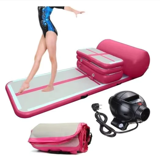 Snelle Levering Airtrack Trainingsset Roze Opblaasbare Gymmat