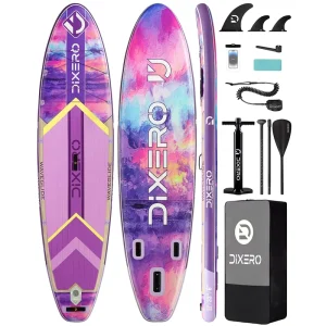 บอร์ดพายลมเป่าขนาด 11''x33''x6'' สำหรับผู้ใหญ่ SUP Daska พกพาได้ รับน้ำหนักได้ 350 ปอนด์ พร้อมอุปกรณ์เสริม