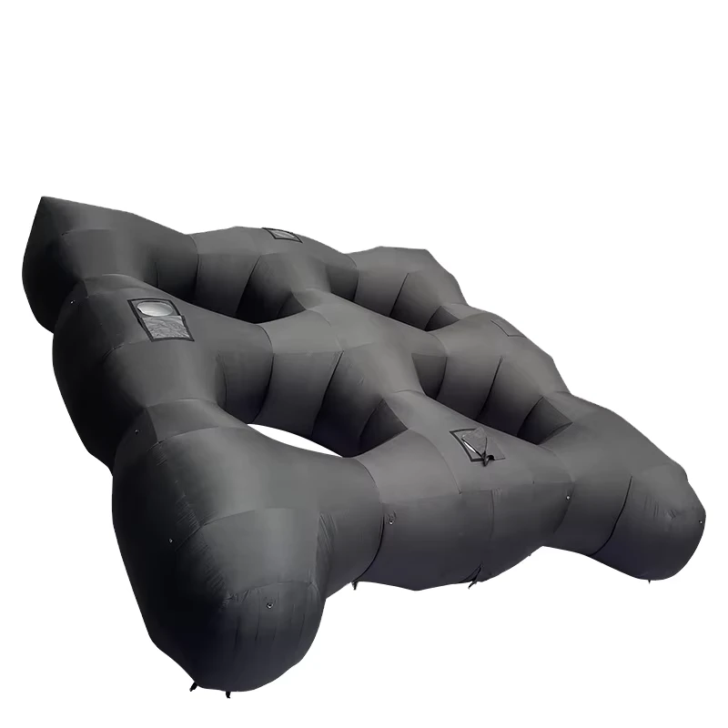 Envío Rápido a Domicilio de Laberinto Inflable de Laser Tag Gigante de 9x9m con Ventilador Gratis