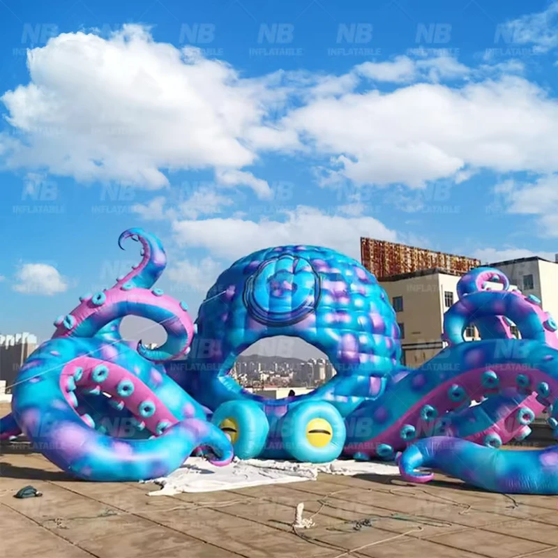 Decoración de Carnaval de Festival Globo Inflable de Tema Oceánico Estrella de Mar Inflable Gigante con Luces LED