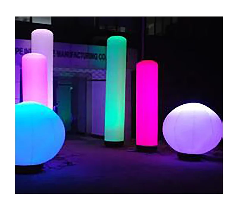 Festival Decorative Commercial Advertising Inflatable Led Pillar Lighting Cone