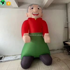 Evento Festival Inflable, Personaje de Cartón Humano Inflable Personalizado, Mascota Inflable Abuela para Publicidad A9811