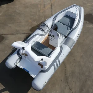 Perahu Fiberglass 5.8m, Perahu Dinghy Kecepatan Tinggi, Rigid Inflatable Rib Boat 580
