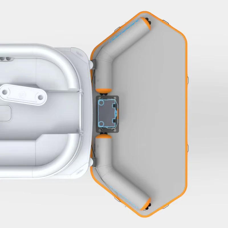 Platform Renang Inflatable Fiberglass dan Lounger untuk Perairan Laut