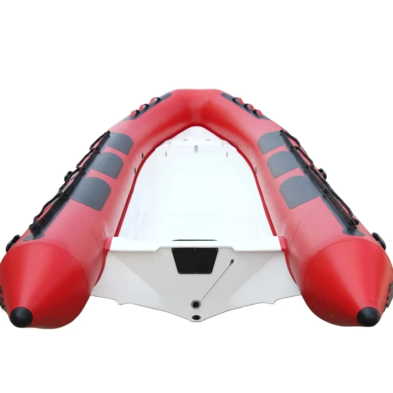 Fiberglass Rigid Bottom PVC Inflatable Boat Fast Rubber Yacht for Fishing and Assault Use Eco Friendly 6 Persons Capacity 4.5×1.8m