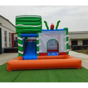 Fish Inflatable Bounce House with Slide Commercial Grade Kids Bouncy Castle for Party Rentals