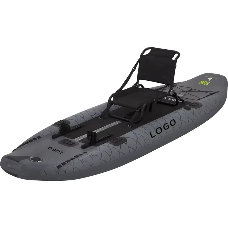 Barche da pesca kayak gonfiabile sit on top in PVC con pad in schiuma EVA