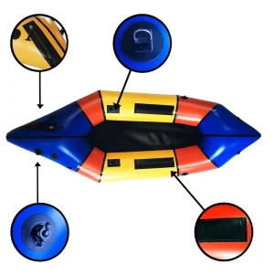 Fishing Kayak Raft Modular Inflatable Boat Wear resistant Folding PVC Material 2 Persons Air Cushion Rowing Boat Drifting
