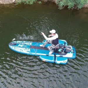 Fishing Two Floating Platforms Collapsible Inflatable Paddle Kayak With Accessories for Waterplay