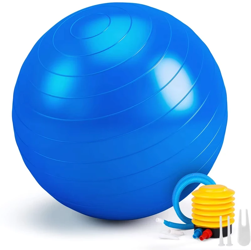 Accesorios de fitness ecológicos, bola de yoga Pilates anti-explosión con bomba, bolas de yoga de 45 cm, 55 cm, 65 cm, 75 cm, 85 cm.