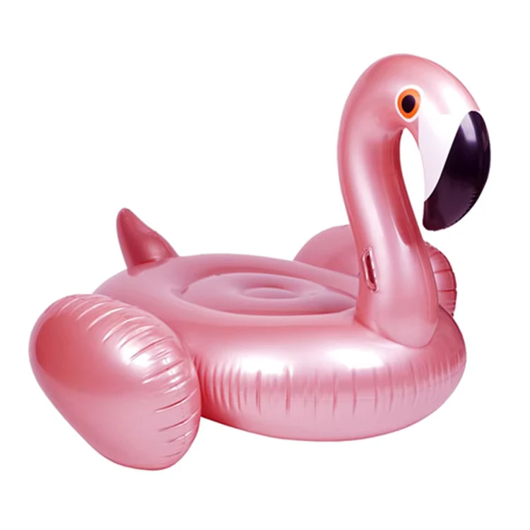 Flamingo Beach Riding Inflatable Swimming Ring PVC 150x150cm Pink for Adults