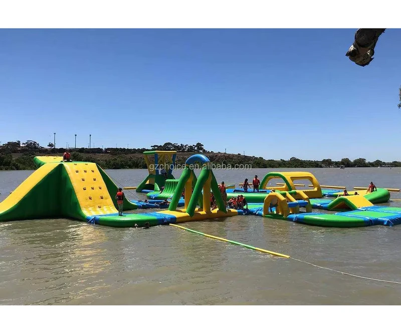 Parque acuático inflable flotante, equipo de parque acuático
