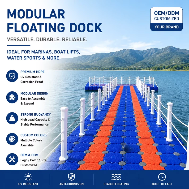 Floating Dock Used As Pier Ferry Plastic Floating Platform Modular Floating Pontoon Guangdong Origin