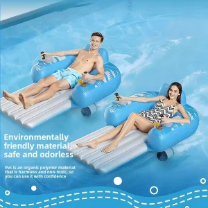 Schwimmende elektrische aufblasbare Matte mit Rückenlehne, 360-Grad-Propeller-Motor