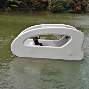 Floating Inflatable Electric Boat Solar Sustainable Inflatable House Boat With Motor for Outdoor Water Play