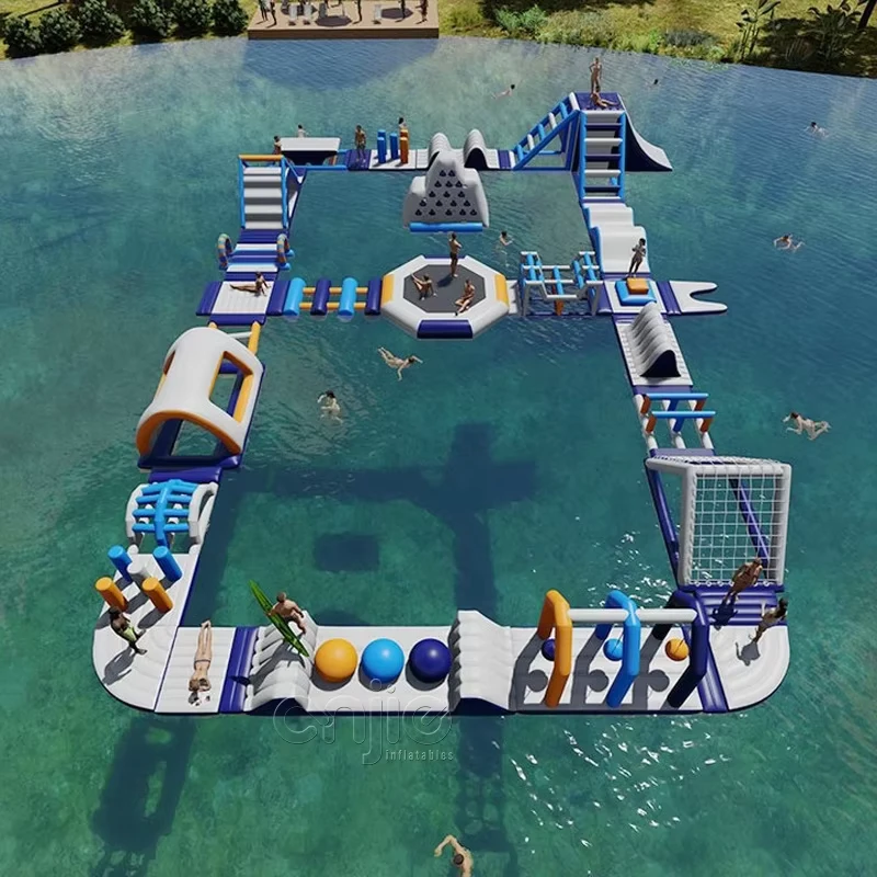 Parque Acuático Inflable Flotante en el Lago Juegos Acuáticos Inflables Parque Acuático Inflable para el Mar