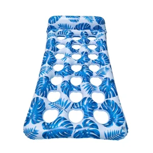 Floating Lounger Heart shaped Cutout Swimming Pool Outdoor Play Equipment Inflatable Floating Lounger