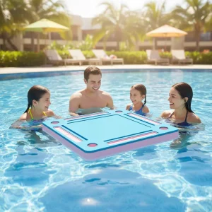Floating Mahjong Table for Swimming Pool EVA Foam Floating Tray Waterproof Portable Floating Pad for Lake Poker Games