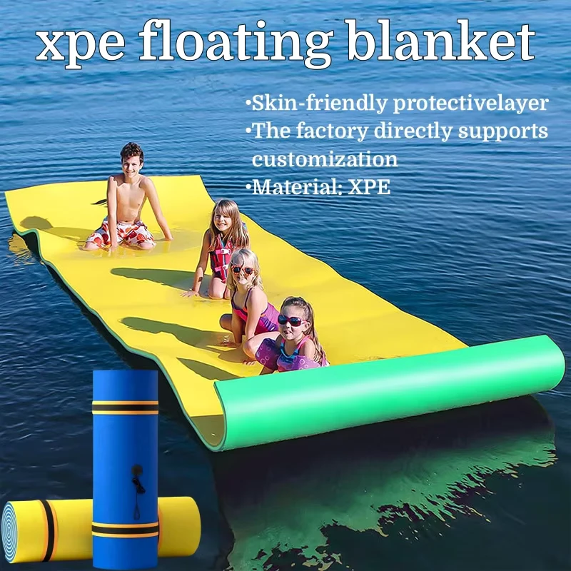 Matras Mengapung 3 Lapisan XPE Foam Pad untuk Pantai, Danau, Kolam Renang, Rekreasi, Santai