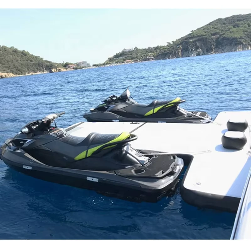 Aufblasbarer T-förmiger Jet-Ski Parkpontoon Dock für Wasserspielgeräte