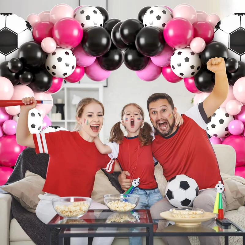 Decoração de Grinalda de Balões de Folha e Látex com Pontos de Cola Balão de Futebol Inflável