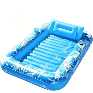 Складной синий надувной tanning pool, водяная гамак с сетчатым дном, охлаждающая кровать для загара на открытом воздухе