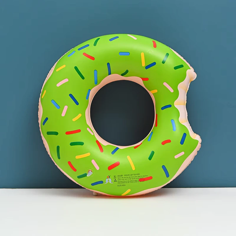 Donut Inflable de PVC Ecológico y Duradero para Deportes Acuáticos, Anillo de Natación para Adultos y Niños