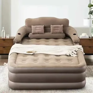 Foldable Electric Auto Inflating PVC Inflatable Air Mattress Multi Surface Camping Home Use