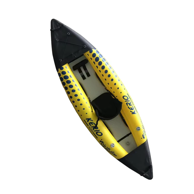 Caiaque Inflável de Pesca Dobrável, Alta Qualidade, Personalizado, 1 Pessoa, Tecido PVC, OEM ODM, Uso Adulto, Lagos e Rios, 3.1-4m