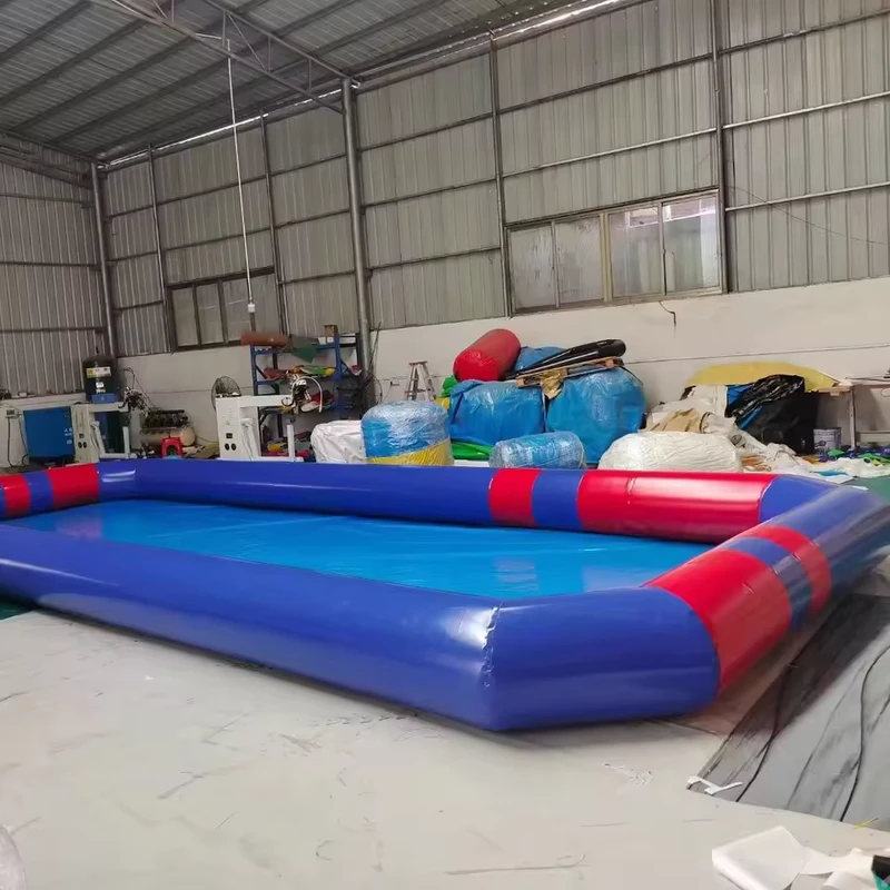 Kolam Renang Inflatable PVC Besar yang Dapat Dilipat, Kolam Tiup di Atas Tanah untuk Anak-anak & Aksesori Mainan
