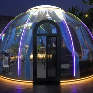Foldable Party Tent Glamping Tiny House Garden Outdoor Plastic Tent Resort Hotel Space Capsule Bubble Dome Tent Inflatable Room