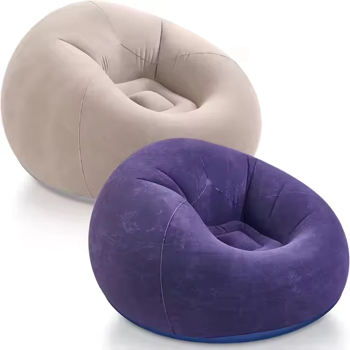 Klappbarer Liegestuhl, aufblasbares Sitzsack-Lazy Sofa, PVC aufblasbares Sofa-Bett für Camping im Freien