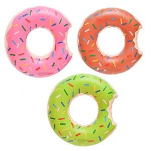 Foldable Water Sport Equipment Smart Summer PVC Inflatable Donut Swimming Ring for Adults and Children