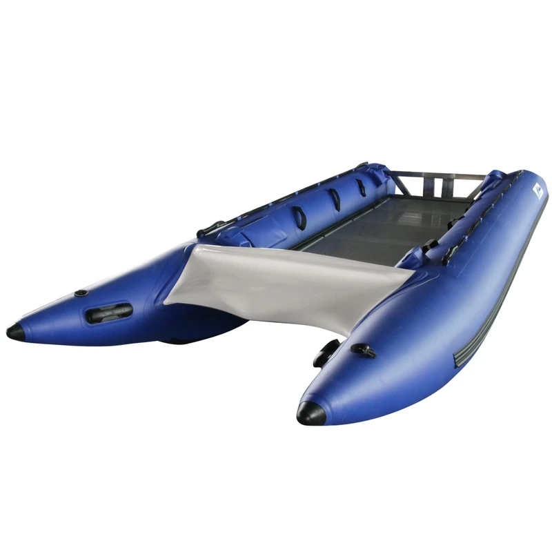 Vouwbare Rubberboot Opblaasbare Aluminium Vloer Vissers Catamaran Boot met Buitenboordmotor