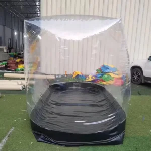 Copertura gonfiabile per moto pieghevole in PVC trasparente, bolle gonfiabili per moto in vendita