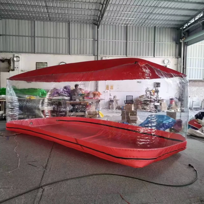 Folding Oxford Cloth Indoor Transparent PVC Inflatable Car Bubble Car Storage Tent Cover Garage