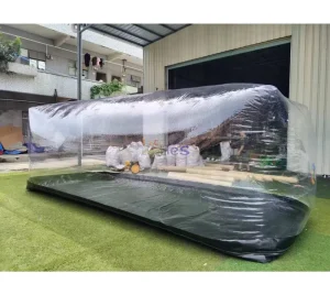 Folding Transparent PVC Inflatable Car Storage Cover Durable Car Bubble Garage Packing Shelter Tent