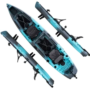 Foot Paddle Sit on Top Rotomold Plastic No Inflatable Kayak Fishing with LLDPE/HDPE Material