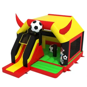 Football Inflatable Bouncy Combo Commercial Sports Jumping House with Slide for Party Rentals