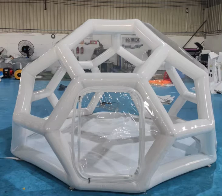 Football Shape Inflatable Bubble House Transparent Camping Tent Inflatable Bubble Soccer Dome Tent