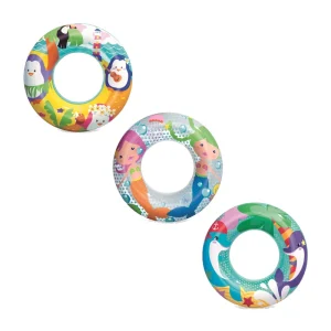 For 36113 New Summer Blast Kids Swimming Pool Swim Tube 51cm Outdoor Inflatable Swimming Ring for 3 6 Years
