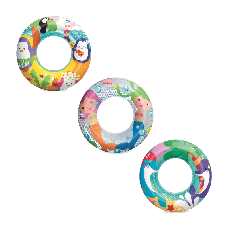 For 36113 New Summer Blast Kids Swimming Pool Swim Tube 51cm Outdoor Inflatable Swimming Ring for 3 6 Years