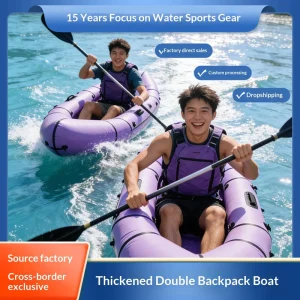 Untuk Memancing, Apung Dan Rafting, Kayak Inflatable Pack Raft dengan Kursi Lunak - Dinghy PVC Ringan, Cepat Mengembang