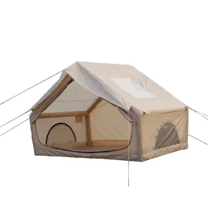 Four Season Inflatable Camping Tent with Waterproof Oxford Fabric Triple Layer Structure and Multi Room Family Layout